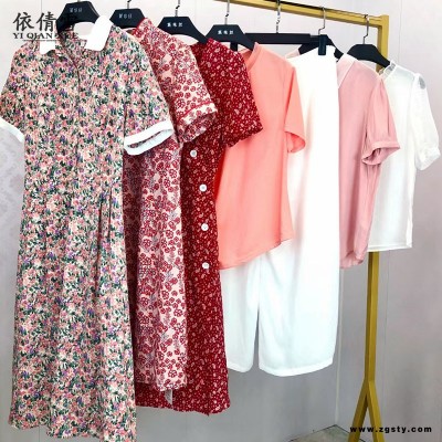 中老年特价女装批发厂家 折扣女装连衣裙新款长款厂家货源