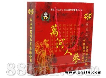 【 铁盒高丽参150g手提袋 】