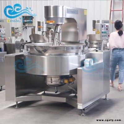 食品加工设备 大型电磁熬糖专用夹层锅 不糊底阿胶搅拌炒锅设备