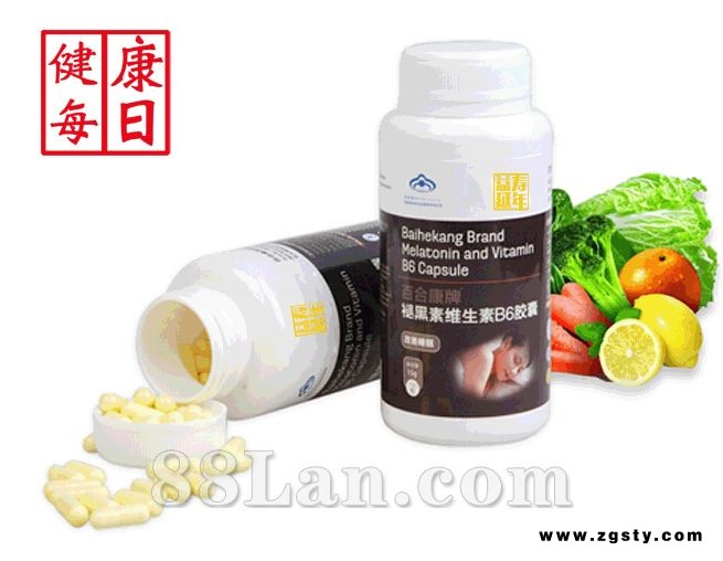 贴牌定制oem代加工批发供货大包广播电视购物直播供货益寿延年褪黑素B6软胶囊