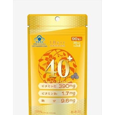 日本进口蓝帽 爱苾奥牌铁多种维生素片（营养素补充剂）女士款40+