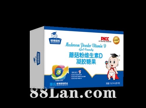 蕙氏硕博搭档蘑菇粉维生素D凝胶糖果婴幼儿营养品