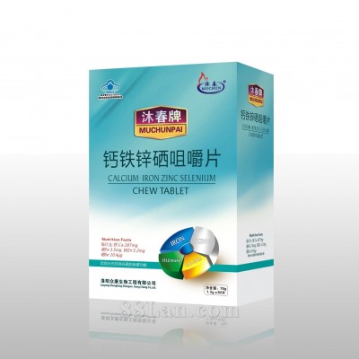 沐春牌钙铁锌硒咀嚼片