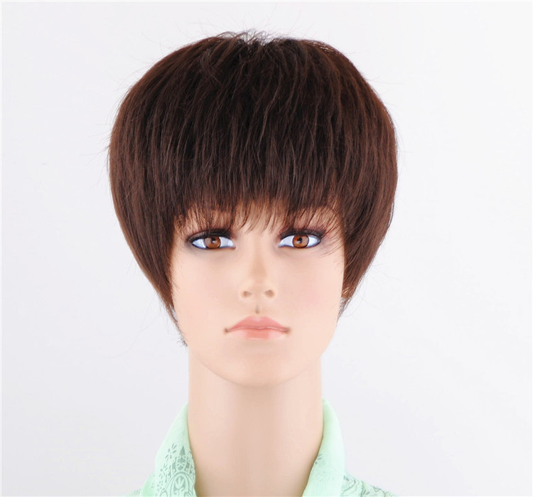 假发女短卷发真人发中老年假发妈妈假发OL气质手织顶示例图2