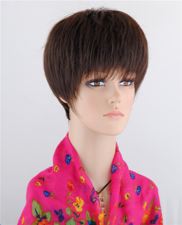 假发女短卷发真人发中老年假发妈妈假发OL气质手织顶示例图5