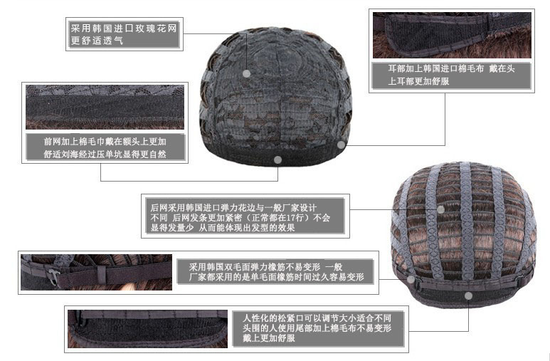 时尚中老年假发女逼真女士假发短卷发斜刘海蓬松OL气质示例图16
