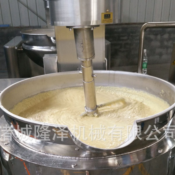 食品加工设备 大型电磁熬糖专用夹层锅 不糊底阿胶搅拌炒锅设备示例图6