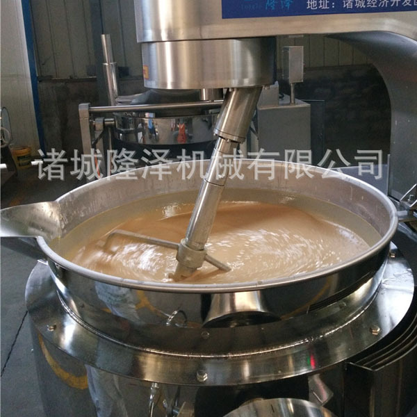 食品加工设备 大型电磁熬糖专用夹层锅 不糊底阿胶搅拌炒锅设备示例图5