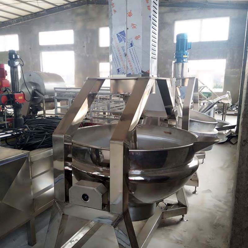 不锈钢立式蒸汽电加热夹层锅 酱料加工炒锅 阿胶熬汤蒸煮锅示例图5