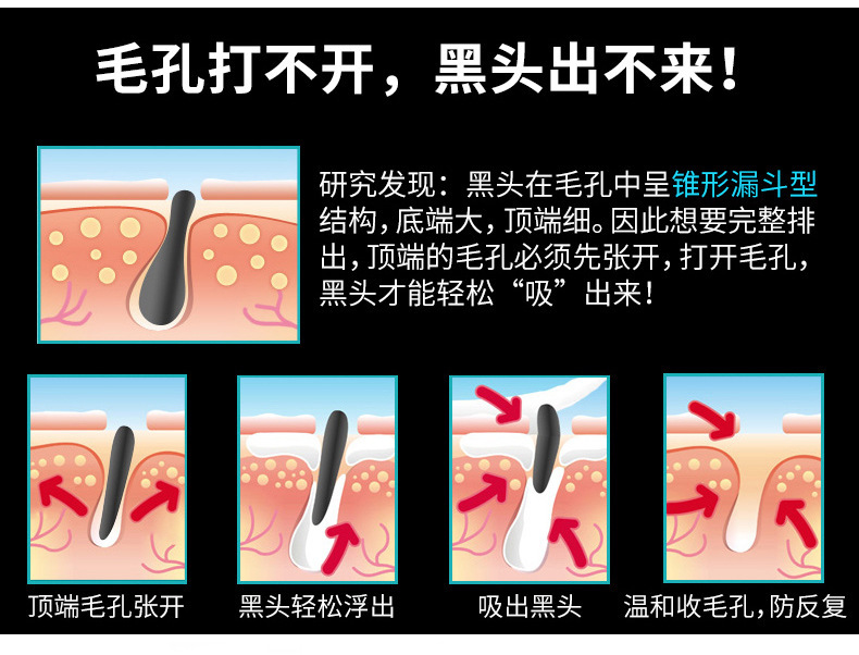 热销吸黑头神器电动洁面仪家用脸部去黑粉刺头机毛孔清洁美容仪示例图2