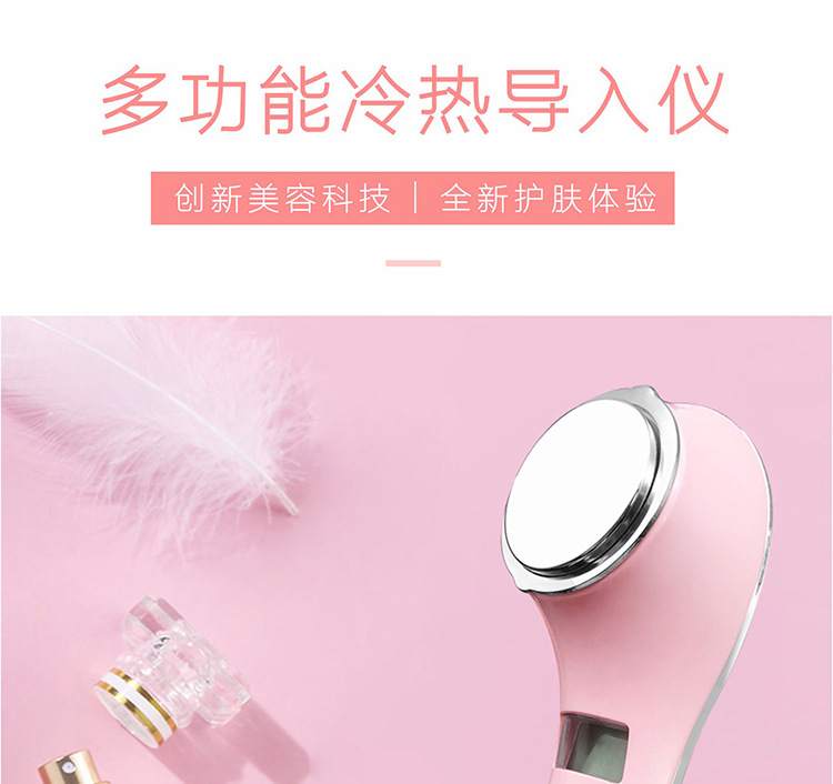 冷热导入仪面部排毒吸黑头导出嫩肤美容仪器洁面仪家用脸部按摩器示例图1
