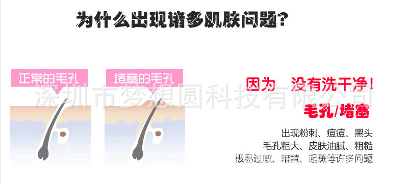 五合一洁面仪 洗脸仪家用电子美容仪电动脸部按摩器清洁去黑头示例图10