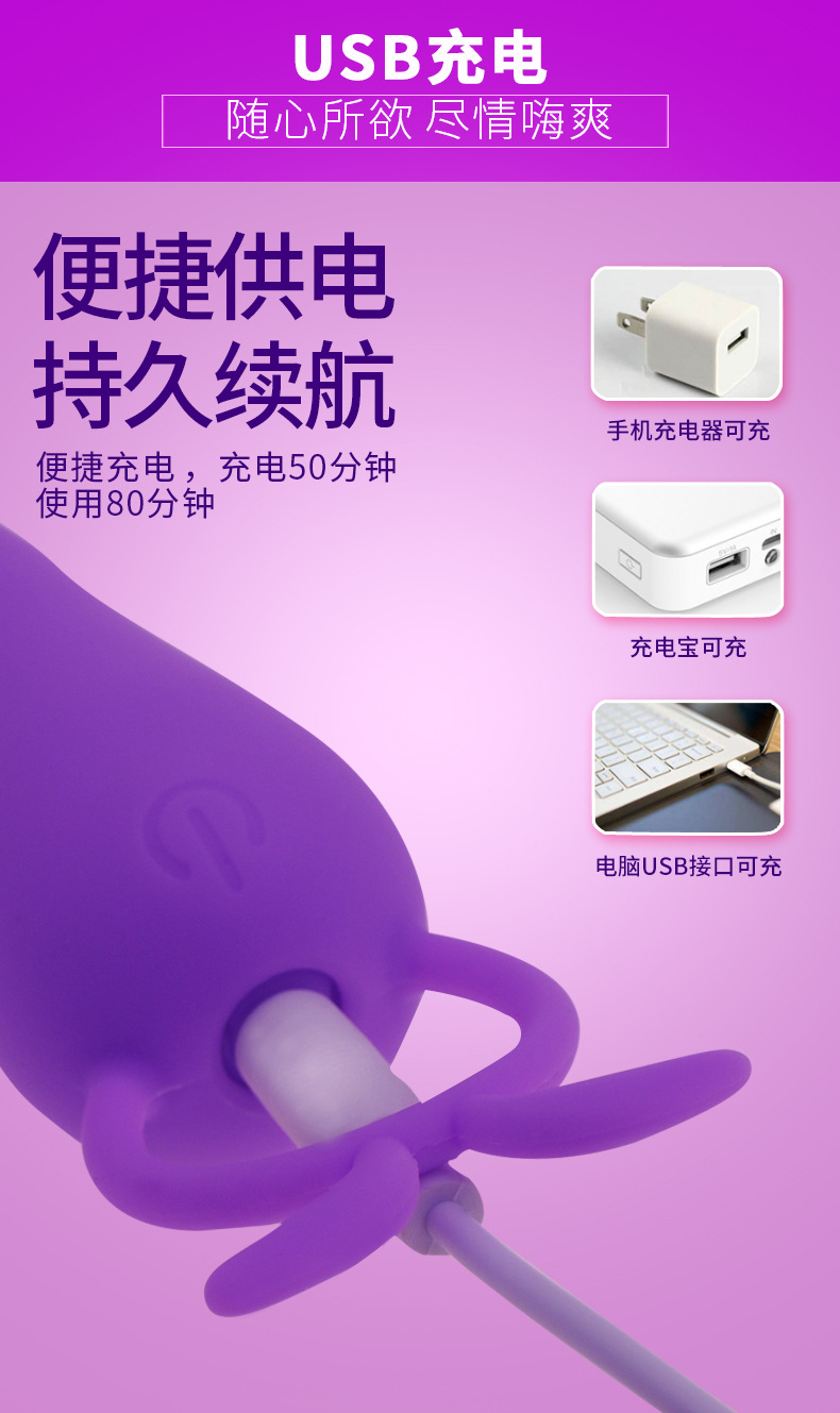 充电硅胶乳夹无线穿戴情趣跳蛋震动棒sm成人用品女用按摩器自慰器示例图5