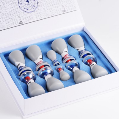 哈慈五行负压罐拔罐器家用针灸银质版10只装正品五行针